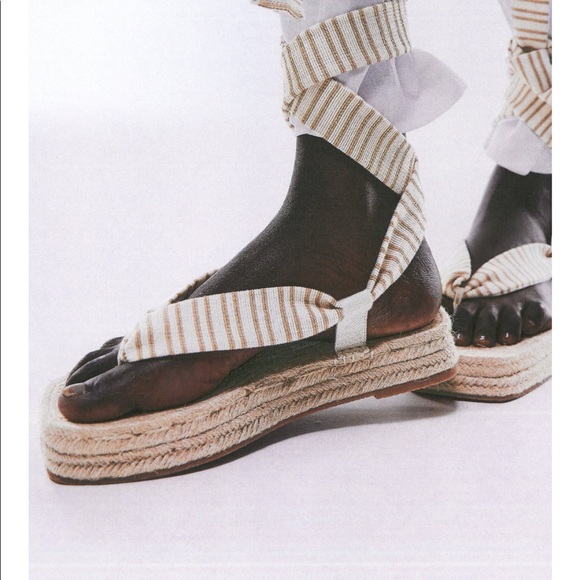 ✨SALE✨ Zara chunky jute fabric sandals ✨SALE✨
